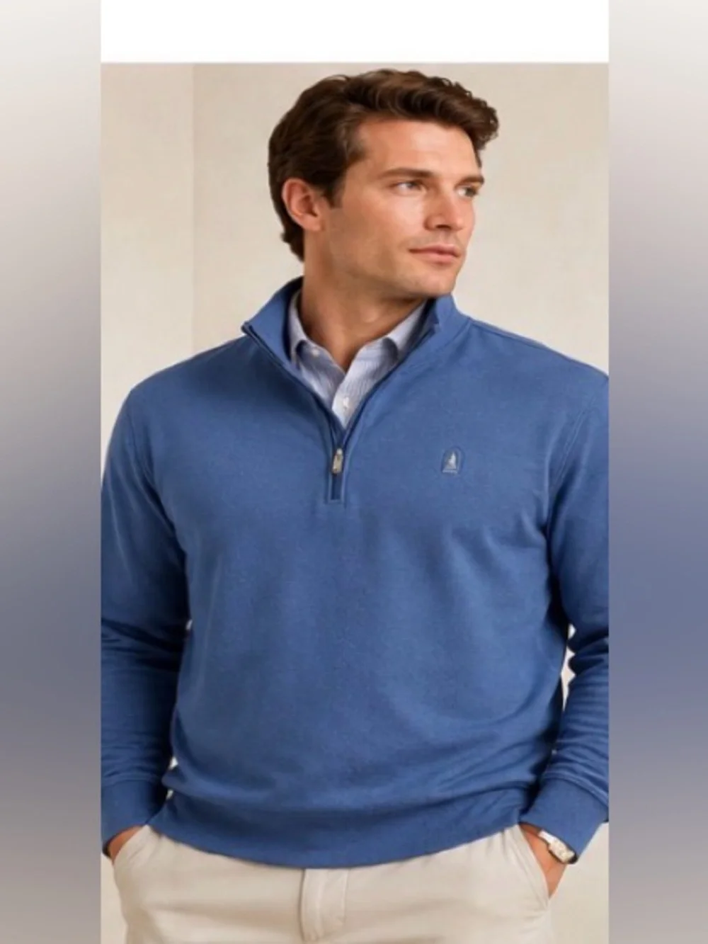 Peter Millar Blue Performance Quarter Zip Golf Pullover Men’s Medium